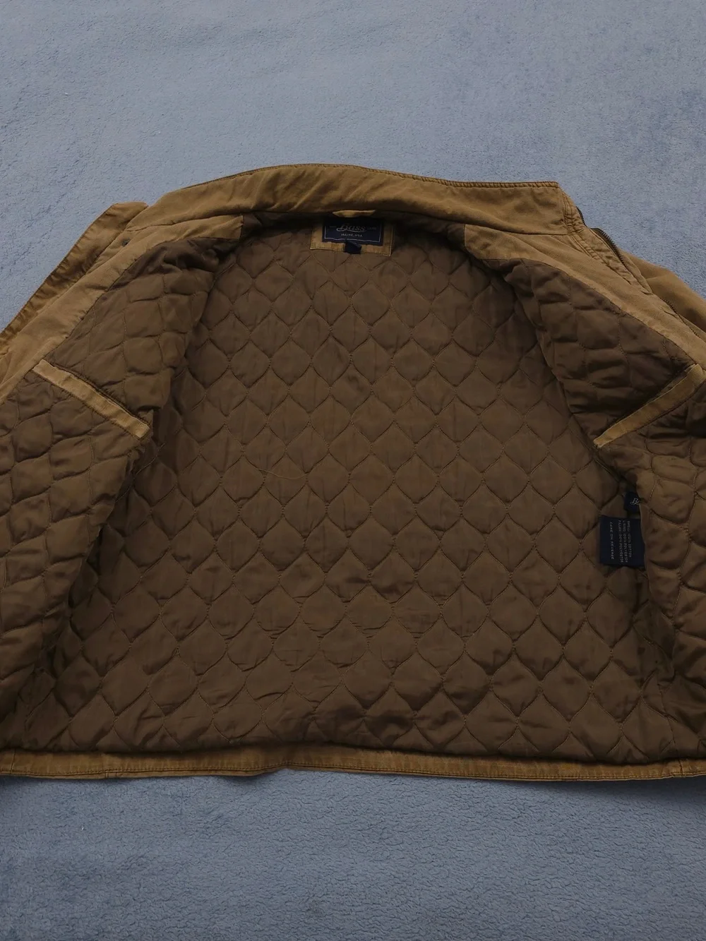 GH Bass Barn Jacket Mens L Brown Chore Trucker Field Coat Quilted Lined